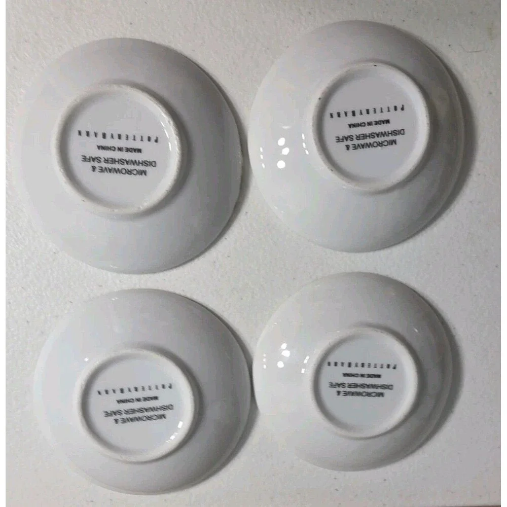 Pottery Barn Natural Curiosities Set of 4 Dipping Bowls Tabletop Nautical Theme